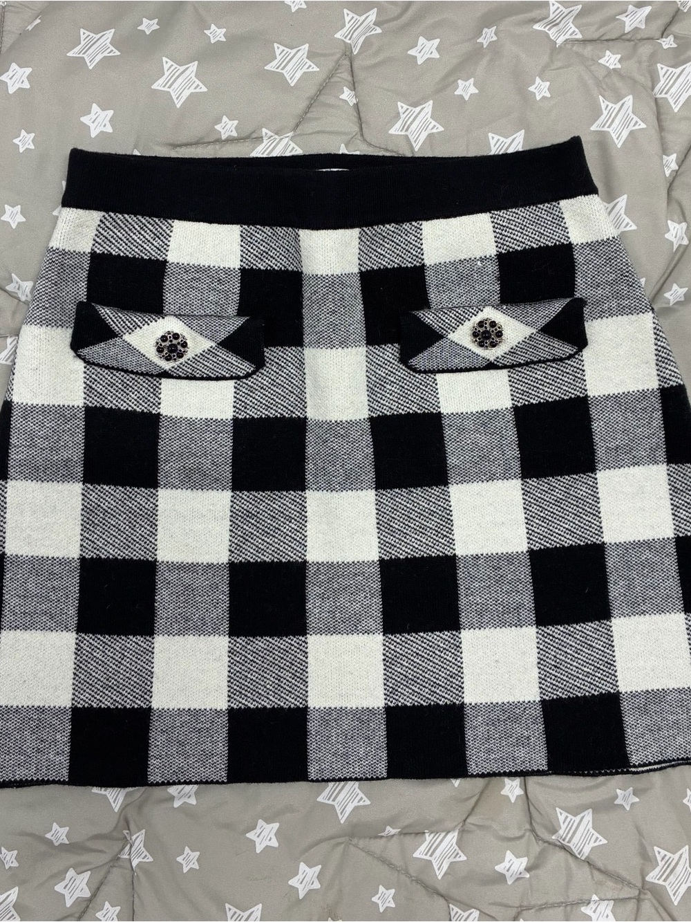 Self-Portrait Checkered Plaid Mini Skirt - Size M